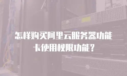 怎样购买阿里云服务器功能卡使用权限功能？