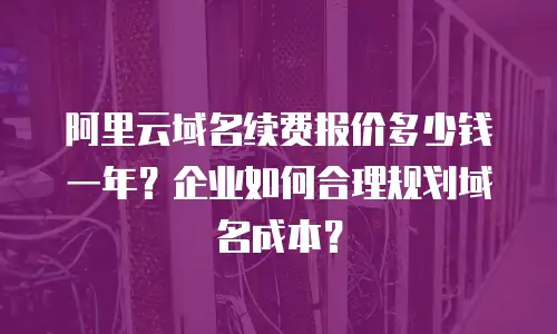 阿里云域名续费报价多少钱一年？企业如何合理规划域名成本？