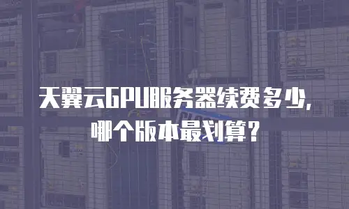 天翼云GPU服务器续费多少，哪个版本最划算？