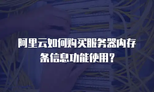 阿里云如何购买服务器内存条信息功能使用？