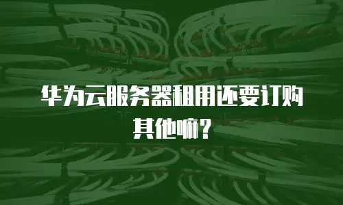 华为云服务器租用还要订购其他嘛？