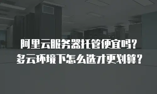 阿里云服务器托管便宜吗？多云环境下怎么选才更划算？