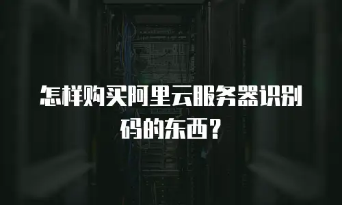 怎样购买阿里云服务器识别码的东西？