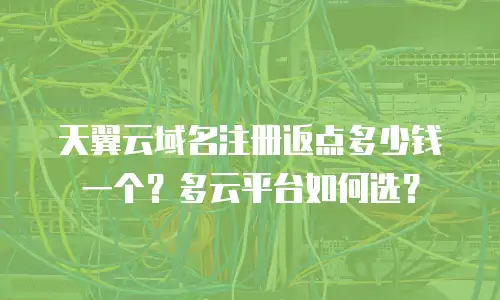 天翼云域名注册返点多少钱一个？多云平台如何选？