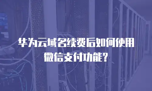 华为云域名续费后如何使用微信支付功能？