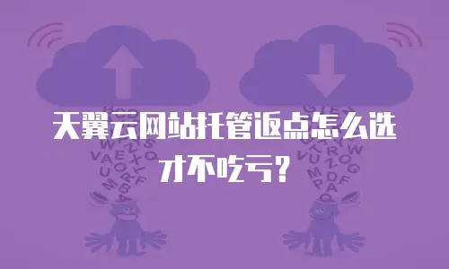 天翼云网站托管返点怎么选才不吃亏？