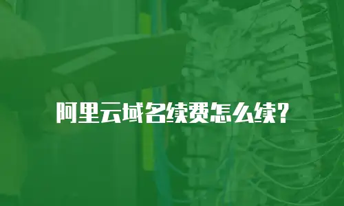 阿里云域名续费怎么续？