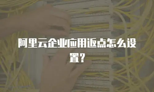 阿里云企业应用返点怎么设置？