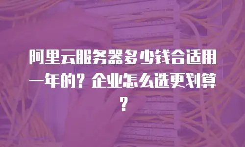 阿里云服务器多少钱合适用一年的？企业怎么选更划算？