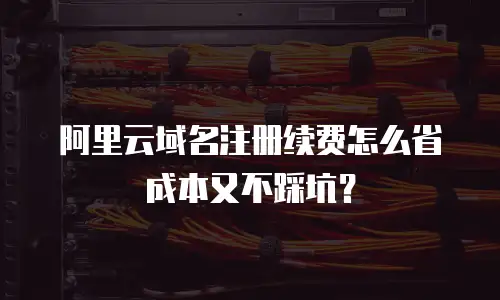 阿里云域名注册续费怎么省成本又不踩坑？