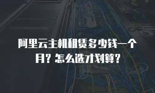 阿里云主机租赁多少钱一个月？怎么选才划算？