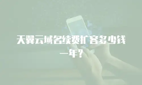 天翼云域名续费扩容多少钱一年？