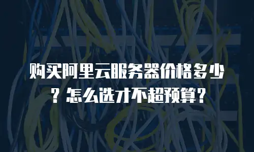 购买阿里云服务器价格多少？怎么选才不超预算？