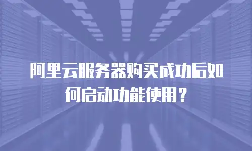 阿里云服务器购买成功后如何启动功能使用？