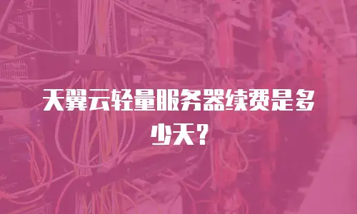 天翼云轻量服务器续费是多少天？