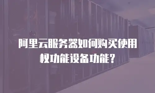 阿里云服务器如何购买使用权功能设备功能？