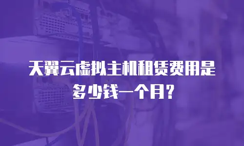 天翼云虚拟主机租赁费用是多少钱一个月？