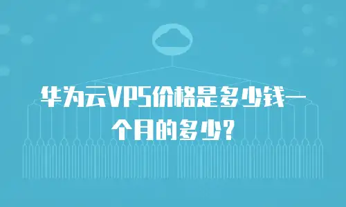 华为云VPS价格是多少钱一个月的多少？