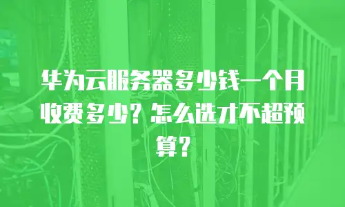 华为云服务器多少钱一个月收费多少？怎么选才不超预算？