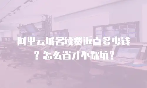 阿里云域名续费返点多少钱？怎么省才不踩坑？