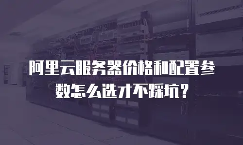 阿里云服务器价格和配置参数怎么选才不踩坑？