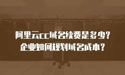 阿里云cc域名续费是多少？企业如何规划域名成本？
