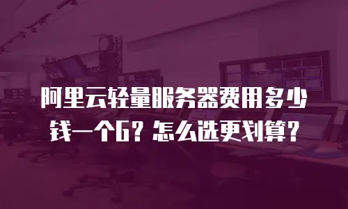 阿里云轻量服务器费用多少钱一个G？怎么选更划算？