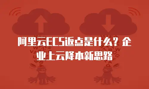 阿里云ECS返点是什么？企业上云降本新思路