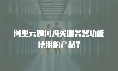 阿里云如何购买服务器功能使用的产品？
