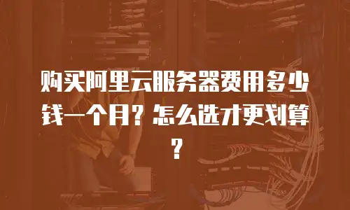 购买阿里云服务器费用多少钱一个月？怎么选才更划算？