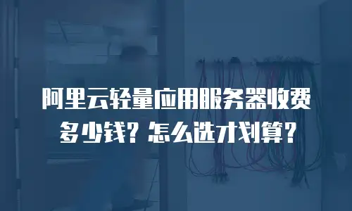 阿里云轻量应用服务器收费多少钱？怎么选才划算？