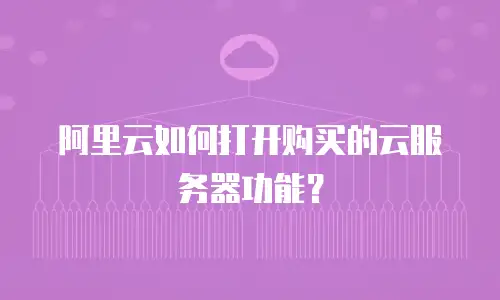 阿里云如何打开购买的云服务器功能？