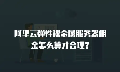 阿里云弹性裸金属服务器佣金怎么算才合理？