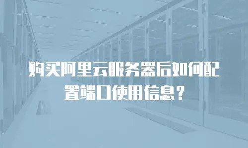 购买阿里云服务器后如何配置端口使用信息？