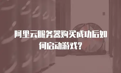 阿里云服务器购买成功后如何启动游戏？