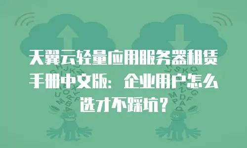 天翼云轻量应用服务器租赁手册中文版：企业用户怎么选才不踩坑？