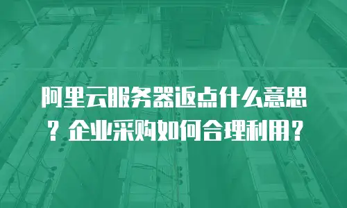 阿里云服务器返点什么意思？企业采购如何合理利用？