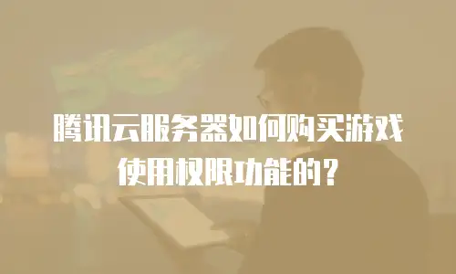 腾讯云服务器如何购买游戏使用权限功能的？