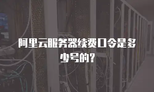 阿里云服务器续费口令是多少号的？