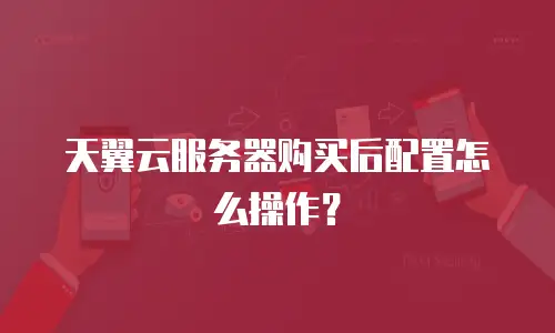 天翼云服务器购买后配置怎么操作？