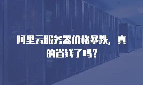 阿里云服务器价格暴跌，真的省钱了吗？