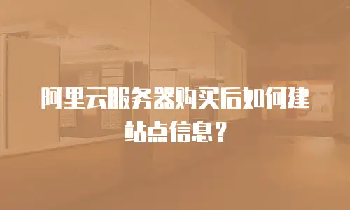 阿里云服务器购买后如何建站点信息？