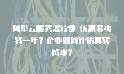 阿里云服务器续费 优惠多少钱一年？企业如何评估真实成本？