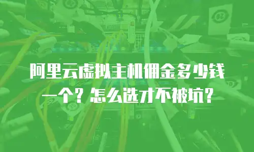 阿里云虚拟主机佣金多少钱一个？怎么选才不被坑？