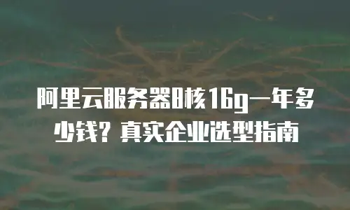 阿里云服务器8核16g一年多少钱？真实企业选型指南
