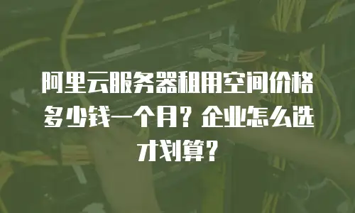 阿里云服务器租用空间价格多少钱一个月？企业怎么选才划算？