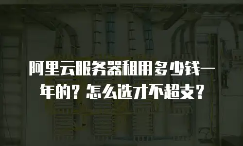 阿里云服务器租用多少钱一年的？怎么选才不超支？