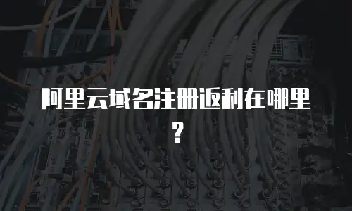 阿里云域名注册返利在哪里？
