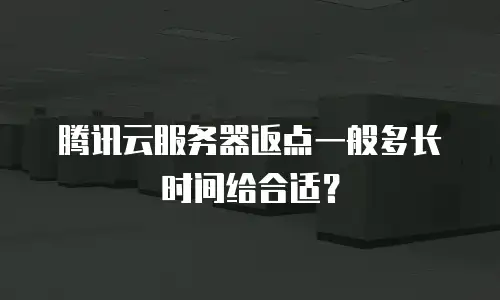 腾讯云服务器返点一般多长时间给合适？