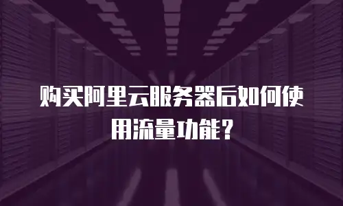 购买阿里云服务器后如何使用流量功能？